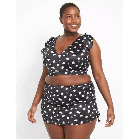 Lane Bryant Adjustable Drawstring Swim Skirt 26 - Picture 4 of 4